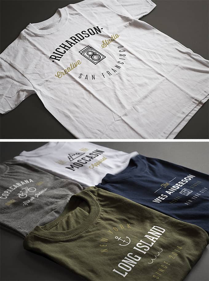 2 Photorealistic T-Shirt Mock-ups