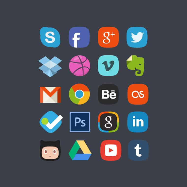 20 social media badges