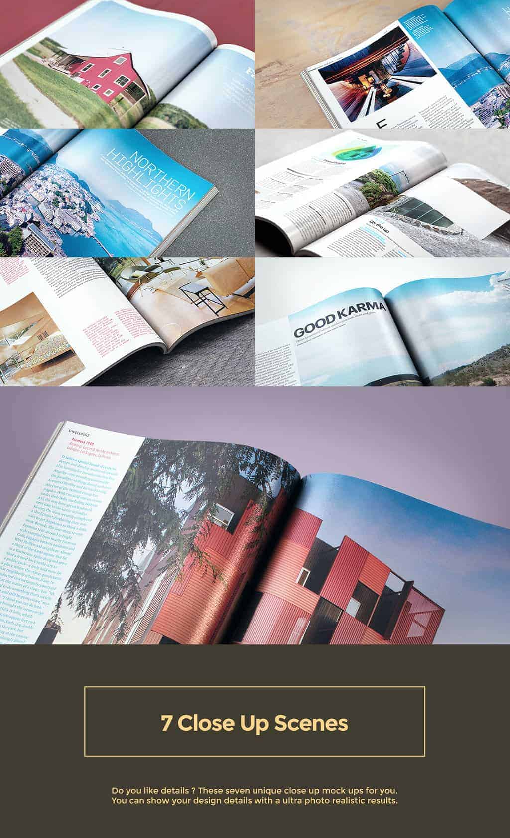 7 Scene Magazine Mock Up Pack