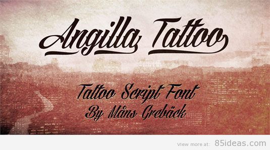 AngillaTattoo font