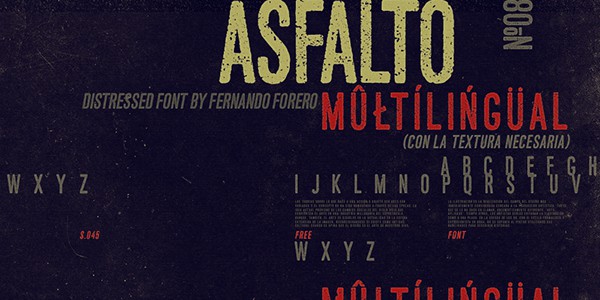 ASFALTO font