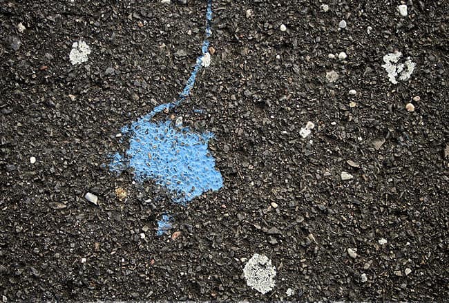 Asphalt Texture with Blue Paint