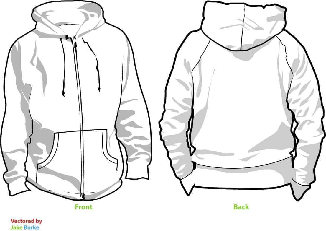 Cartoon Hoodie Template