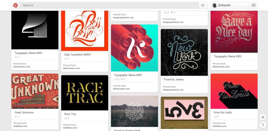 Christian Antolin Typography Pinterest Board