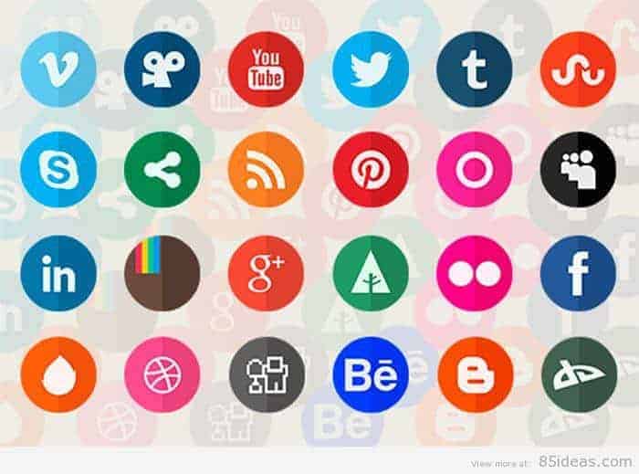 Circle Flat Icons Retina-ready