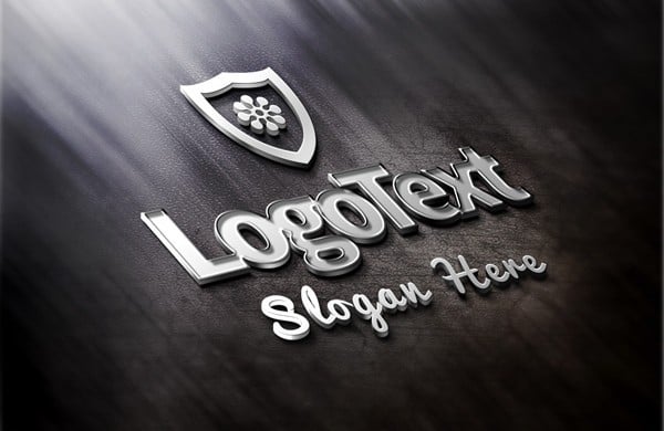 Elegant Metallic Logo Mockup