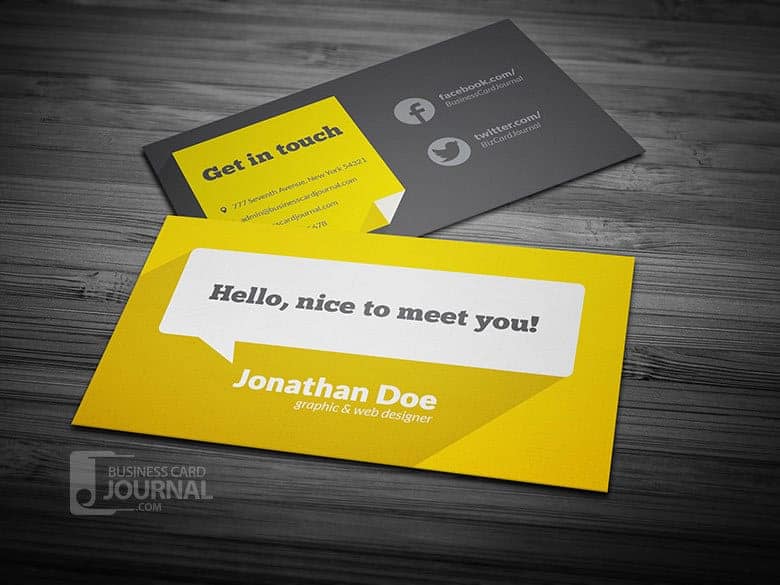 Flat Design Business Card Template