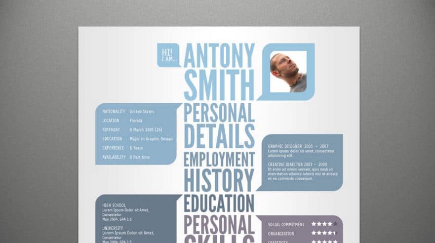 Free CV resume template deviantart pixelden