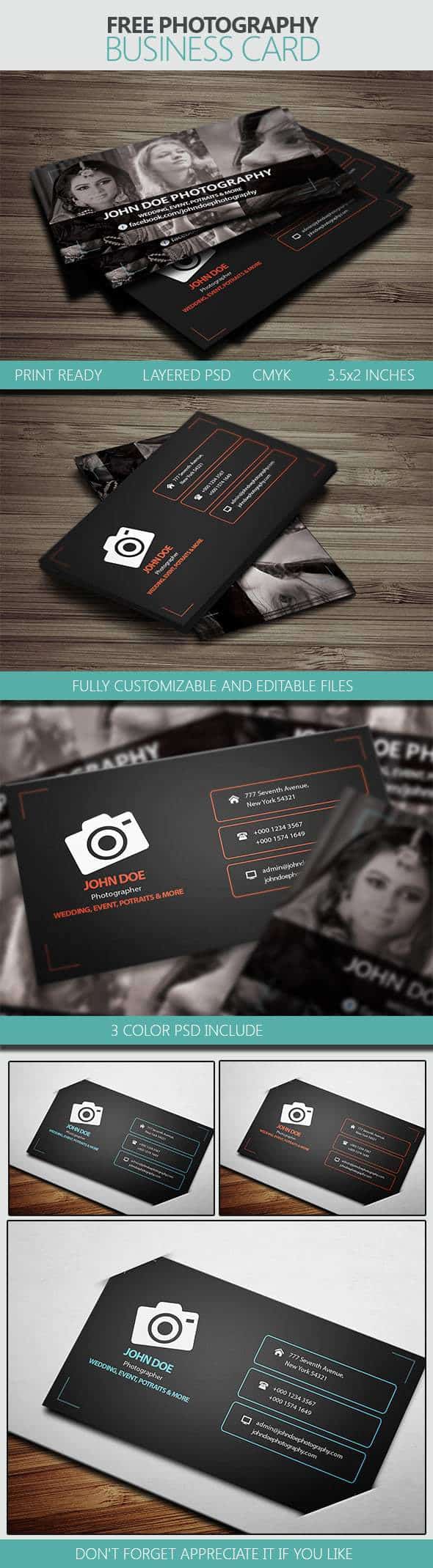 Free Photography Business Card Template