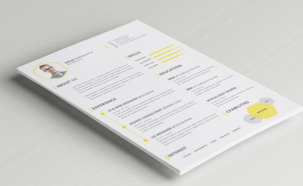 Free psd cvresume template