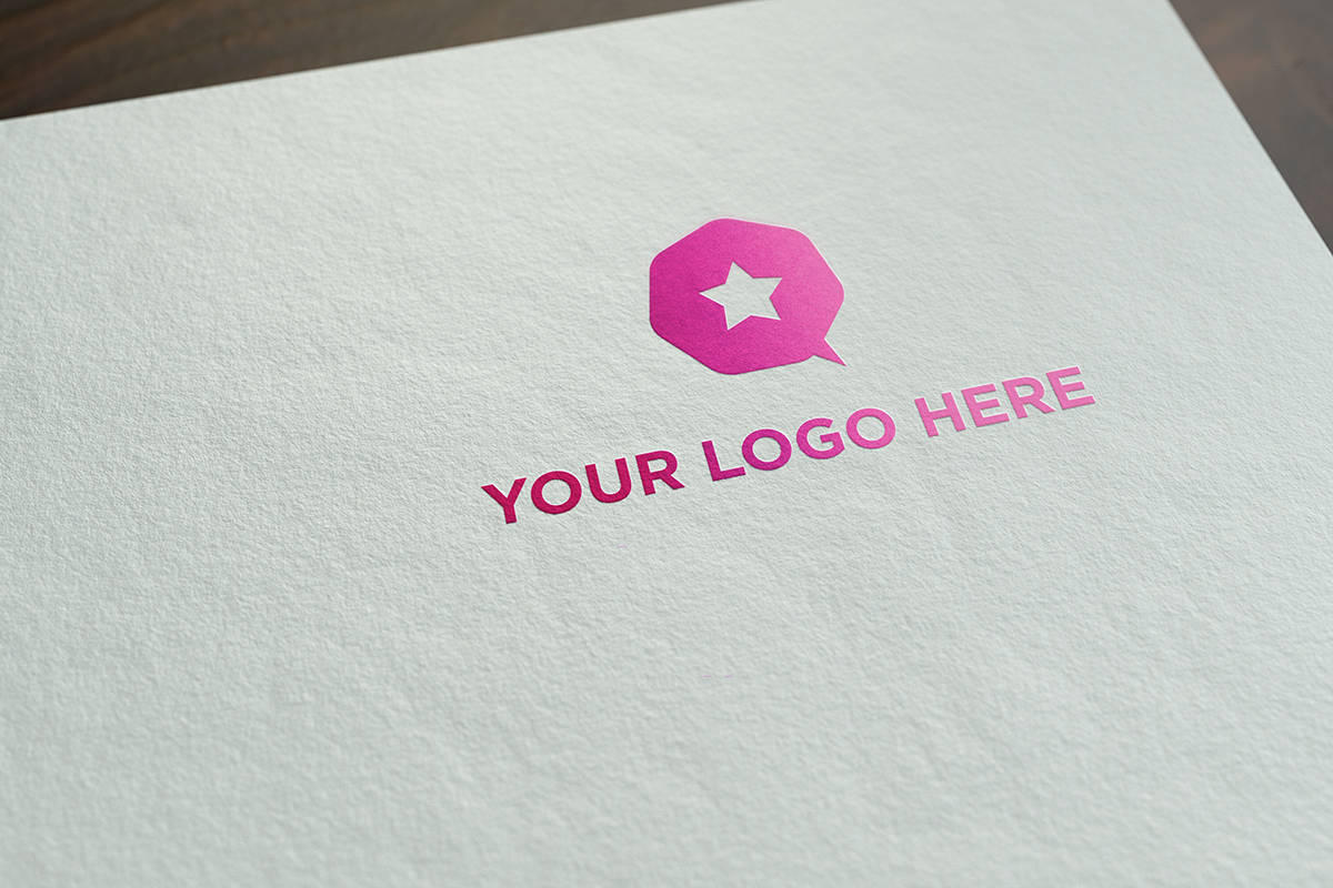 Free realistic logo mock-up