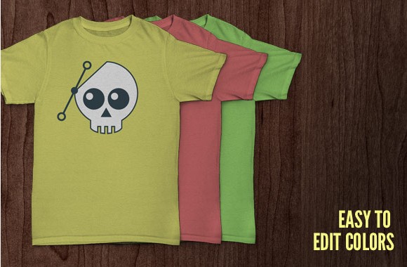 Free skull T Shirt Mockup PSD Files