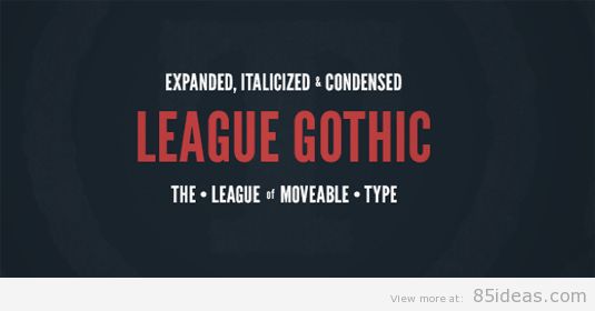 League Gothic font