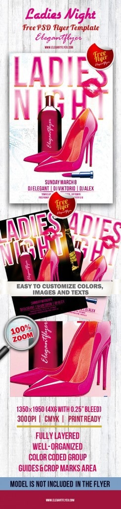 Ledies Night Flyer PSD Template