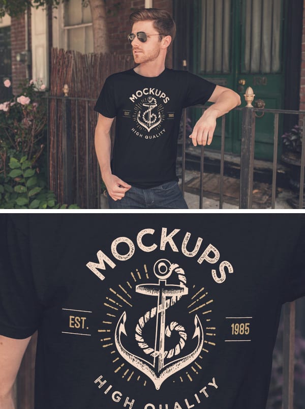 Mens Vintage T-Shirt MockUp