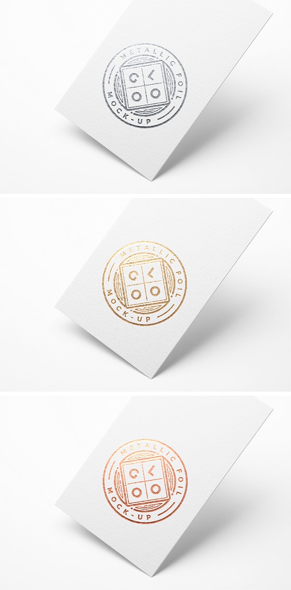 Metallic Foil Logo MockUp