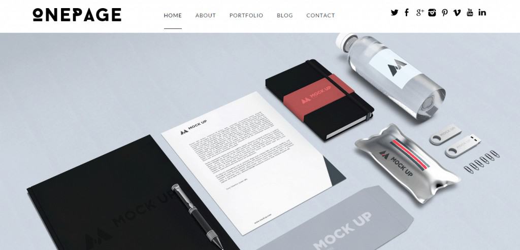 One Page Theme Responsive WordPress