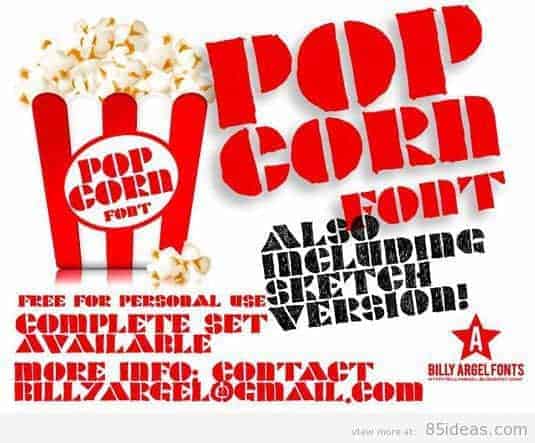 Popcorn font