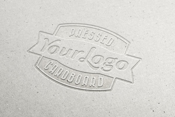 Pressed Cardboard Logo MockUp