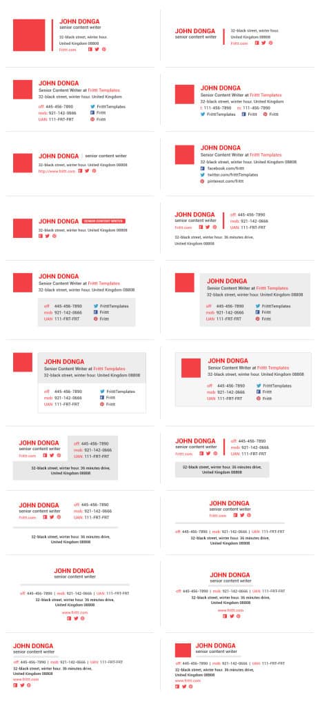 Professional Email Signatures Template
