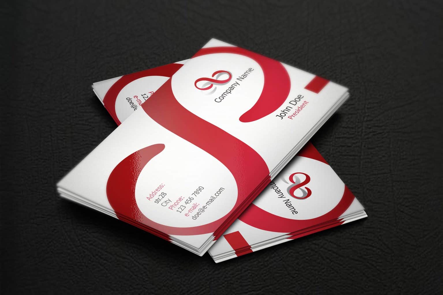 Red Corporate Business Card