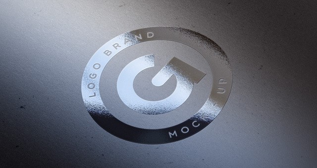 Silver Foil Logo Mock-Up Template