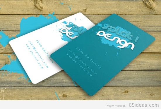 Splat Business Card with PSD