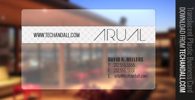 Translucent Plastic Business Card PSD