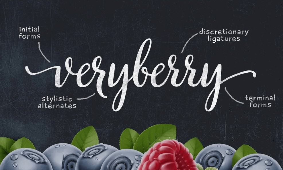 Veryberry Script Font