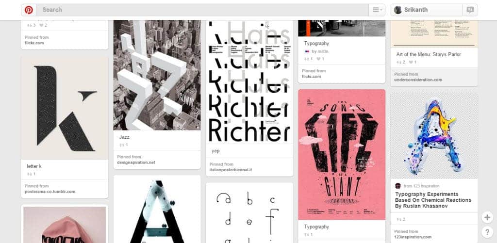 Victor Kowalski Typography Pinterest Board