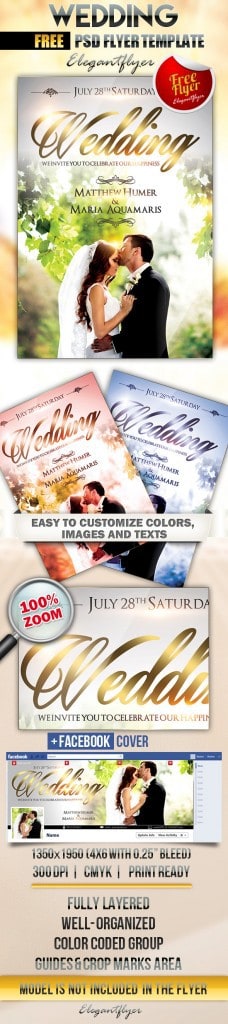 Wedding Flyer PSD Template