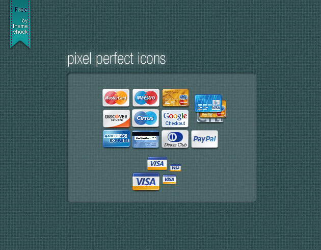 48 Pixel perfect credit card icons