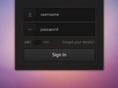 Dark Login Form