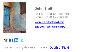 DeviantART Selling Prints Email Signature