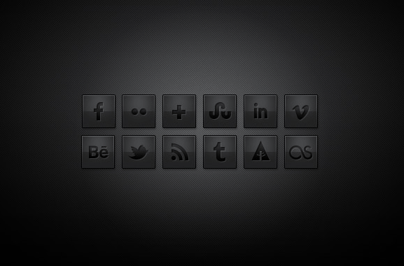 Free Dark Social Media Icons