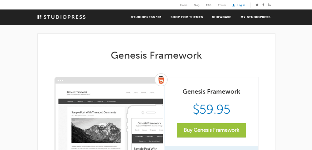 Genesis Framework by StudioPress