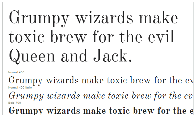 Google Fonts Old Standard TT