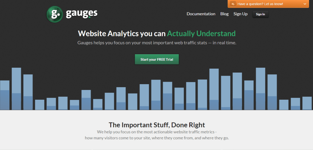 Real time analytics Gauges