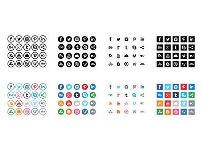 social media icon set